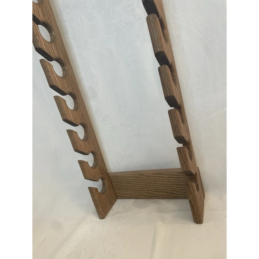 Wooden Wall Mount Baseball Cap Rack Storage Solid Wood Holds 20 Hats 34